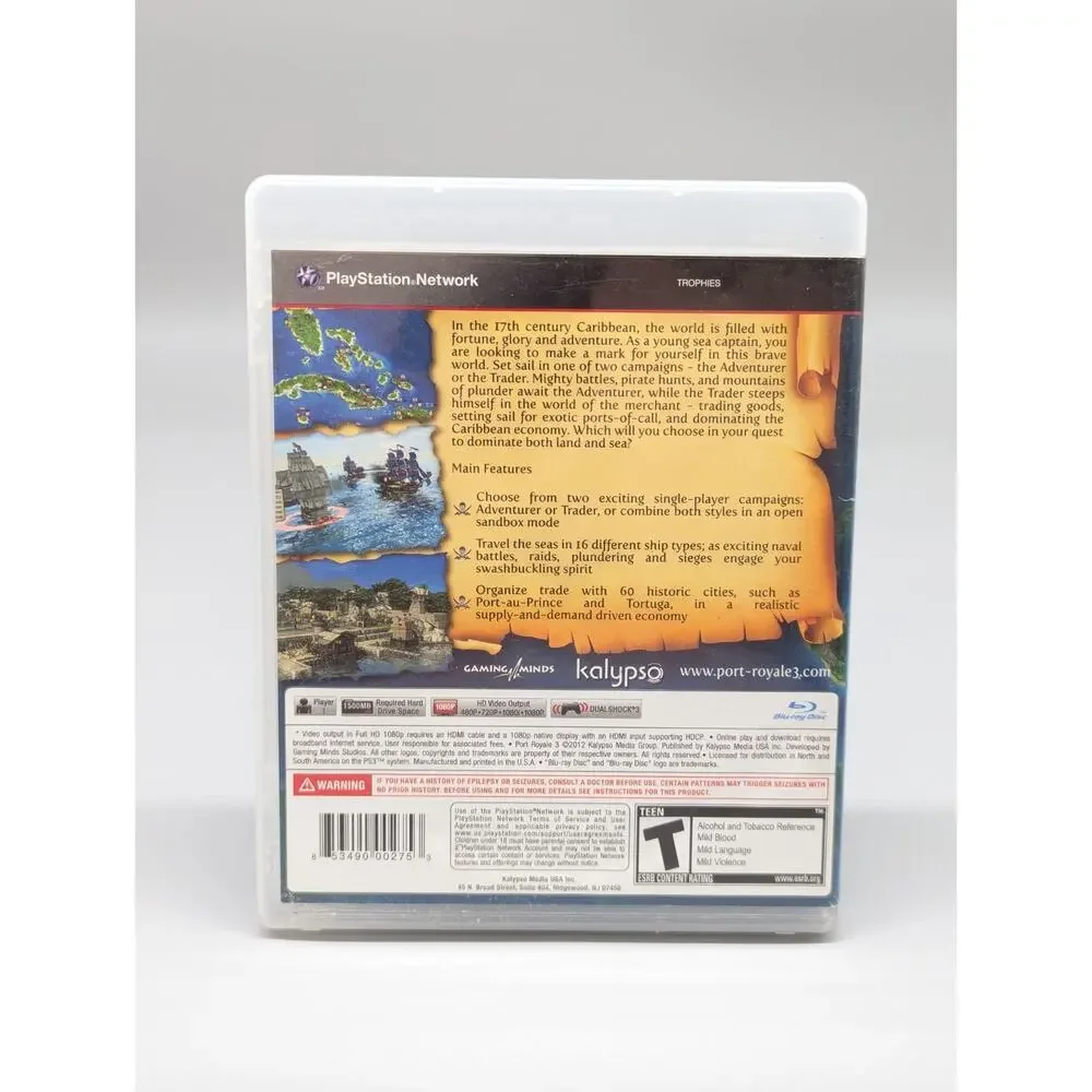 Port Royale 3: Pirates & Merchants PS3 PlayStation 3, 2012 Complete w/ Manual
